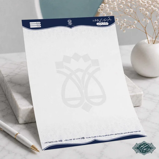 طراحی و چاپ سربرگ دفتر اسناد رسمی کد 2